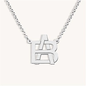 Personalized Overlapping Initials Necklace  - 51143D
