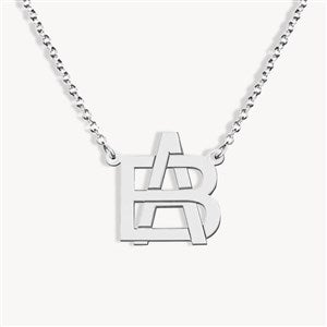 Personalized Overlapping Initials Necklace  - 51143D