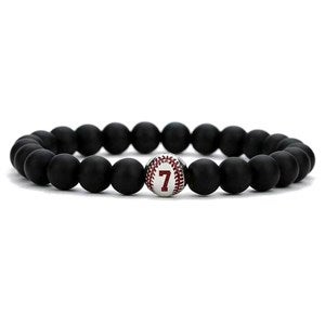 Stainless Steel Personalized Baseball Bead Bracelet  - 51200D
