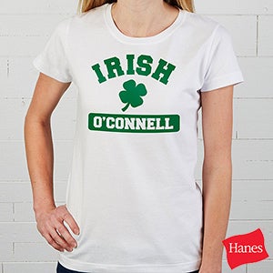 Irish Pride Personalized Ladies Fitted Shirt