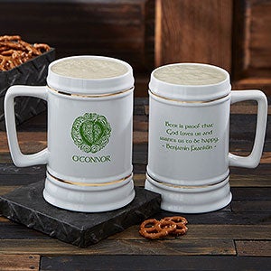 Famous Irish Quotes Personalized Ceramic Beer Stein