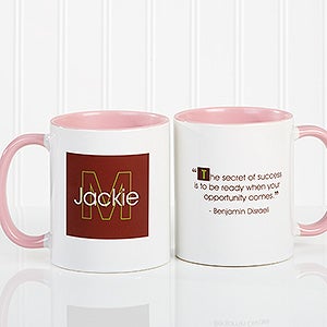 34 Quotes Personalized Coffee Mug 11oz.- Pink