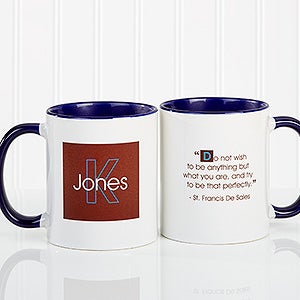 34 Quotes Personalized Coffee Mug 11oz.- Blue