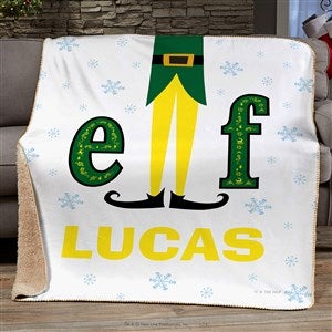 Elf the Movie Personalized Christmas Sherpa Fleece Blanket - 60x80