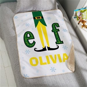 Elf the Movie Personalized Kids Christmas Sherpa Fleece Blanket - 30x40