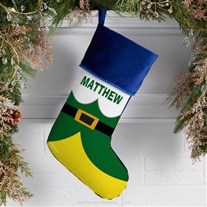 Elf® Personalized Blue Christmas Stockings