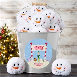 Elf Movie Personalized Treat Bucket - Silver