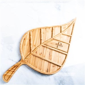 Personalized Large Leaf Charcuterie Tray - Last Name