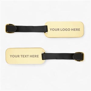 Engraved Logo Brass Luggage Tag - 51866