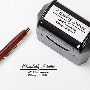 Diamond Design Self-Inking Personalized Address Stamp