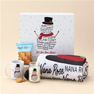 Repeating Name Snowman Personalized Holiday Gift Set