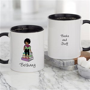 Book Lover philoSophie's® Personalized Coffee Mug 11oz.- Black