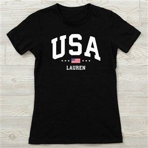 Proud American Personalized Next Level? Ladies Fitted Tee