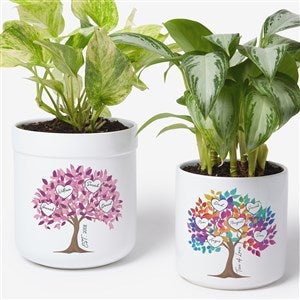 Vibrant Family Tree Personalized Outdoor Flower Pot  - 52869
