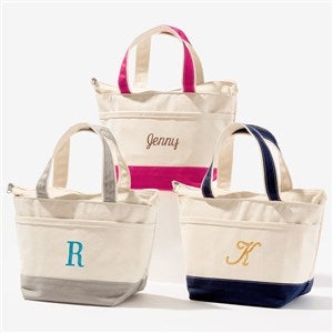 Embroidered Canvas Lunch Bag  - 53027