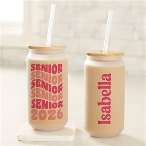 Senior Personalized Frosted Iced Coffee Tumbler - 53075