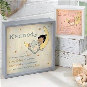 Precious Moments Bedtime Baby Girl Personalized LED Light Shadow Box - 53263