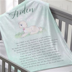 Precious Moments Lord Is My Shepherd Personalized Baby Blanket - 53265