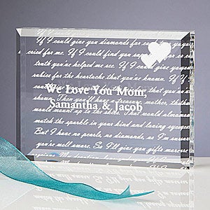 Dear Mother Poem Personalized Keepsakes