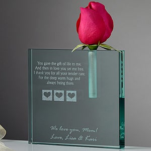 A Mother's Love Personalized Keepsake Bud Vase