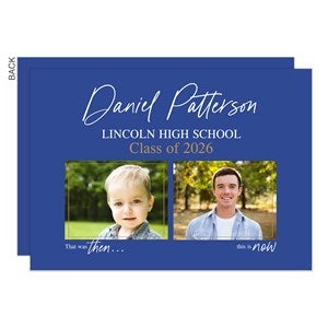 Then & Now Graduate Personalized Party Invitation - 53365