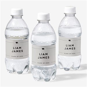 Modern Graduate Personalized Graduation Water Bottle Labels - 53378
