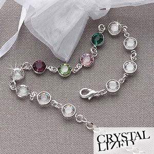 Birthstone Link Personalized Bracelet