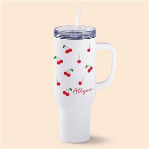 Cherries Personalized White 40oz. Tumbler - 53630