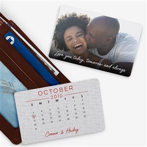 Anniversary Date Personalized Metal Wallet Card - 53644