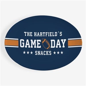 Game Day Personalized Oval Polymer Platter - 53671