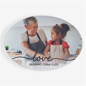 Photo Personalized Polymer Oval Platter  - 53672