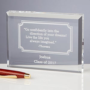 Inspiring Graduate Quotes Personalized Keepsake