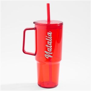 Clearly Made For You Personalized 40oz Acrylic Tumbler - Red - #54009-R