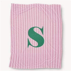 Striped Initial Personalized Blanket - 54218