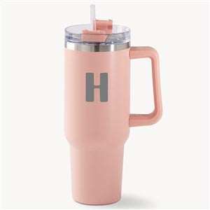 Engraved Initial 40 oz Stainless Steel Tumbler  - 54345