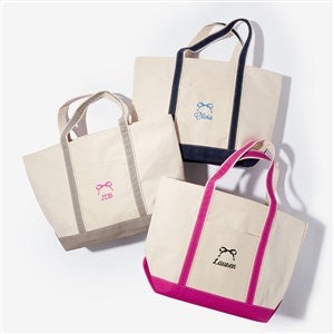 Darling Bow Embroidered Weekender Tote - 54433