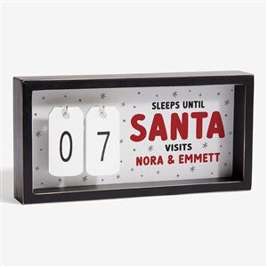 Sleeps Until Santa Personalized Christmas Countdown Calendar - 54497