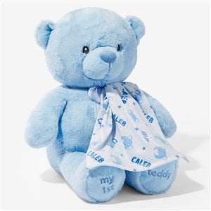 My First Teddy Personalized Lovey & Blue Teddy Bear Set - 54502