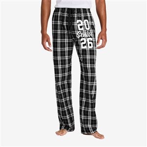 Personalized Black & White Flannel Pants - 54506