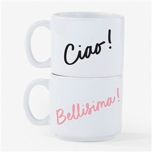 Italian Expression Personalized Espresso Stackable Mug - 54644