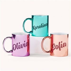 Glam Name Personalized Metallic Coffee Mugs - 54673