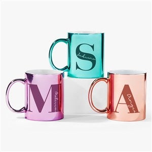 Initial & Name Personalized 11oz Metallic Mug - 54674