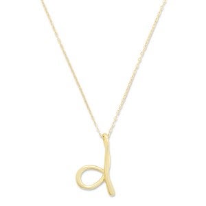 Custom Personalized Gold Initial Necklace - 54684D