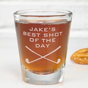 Best Shot Of The Day Personalized Golf Shot Glass