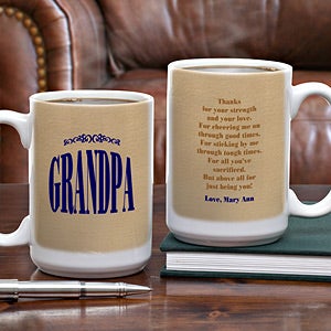 Large Ceramic Personalized Coffee Mug   Thanks For Being You