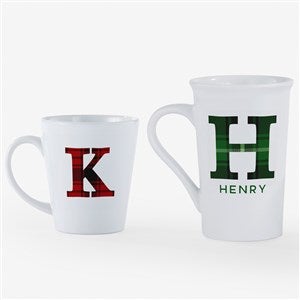 Christmas Plaid Personalized Latte Mug - 54844