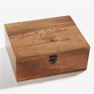 Memorial Personalized Wood Keepsake Box  - 54956