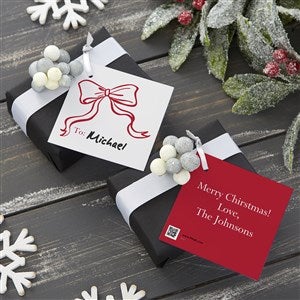 Christmas Bow Personalized Gift Tags  - 54973