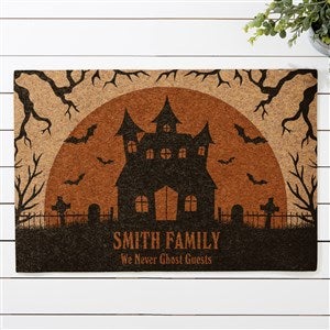 Haunted House Personalized 18x27 Synthetic Coir Doormat - 55081