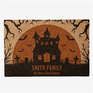 Haunted House Personalized 18x27 Synthetic Coir Doormat  - 55081
